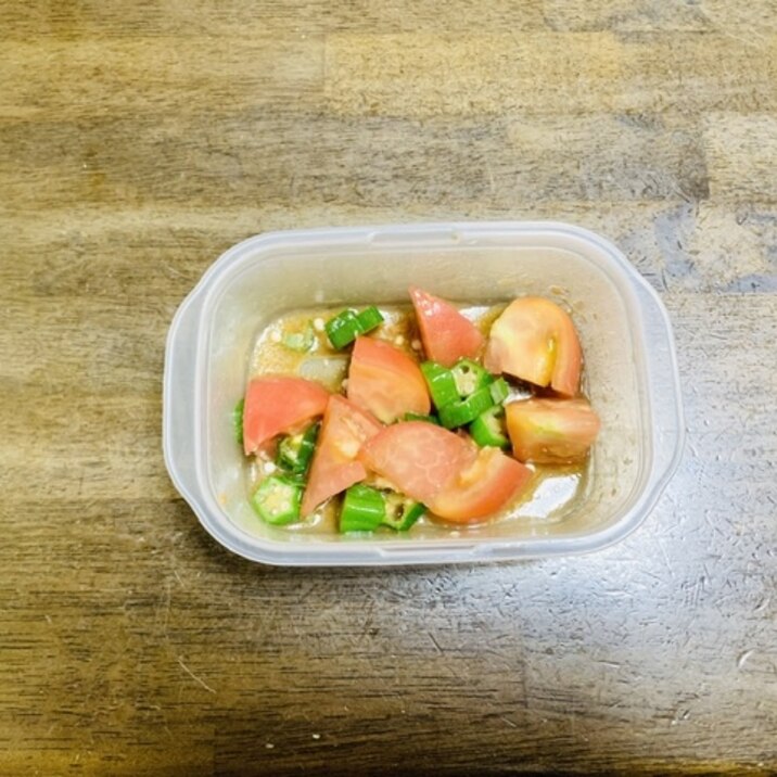 副菜レシピ おくらとトマトの中華和え